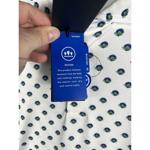 RLX Ralph Lauren Men's Golf Polo Shirt XL All Over Floral Print Wicking Tech - Picture 6 of 10